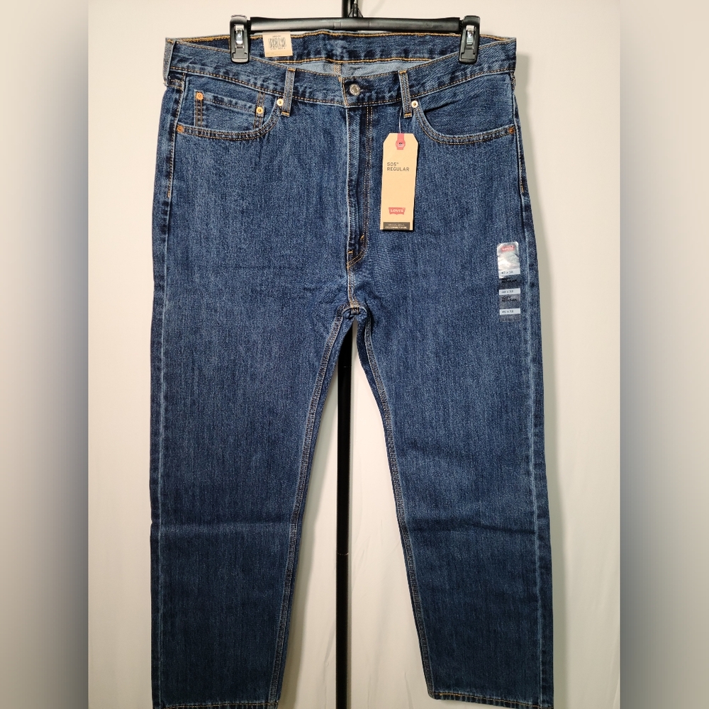 Levi's 505 Regular Fit Blue Jeans Men 40x32 NEW